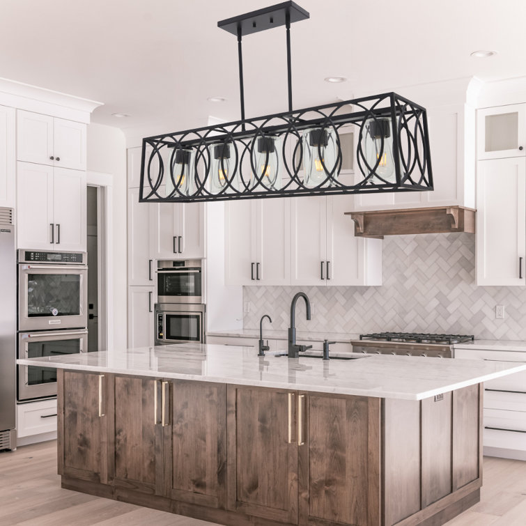 17 Stories Eithan 5 Light Kitchen Island Square / Rectangle Pendant